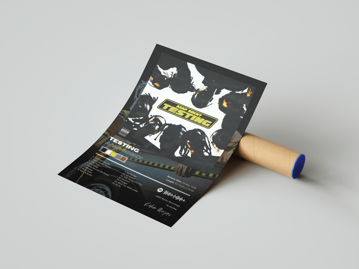 Asap Rocky 'Testing' Album Poster - Posters, Prints & Wall Art | HYPE Posters