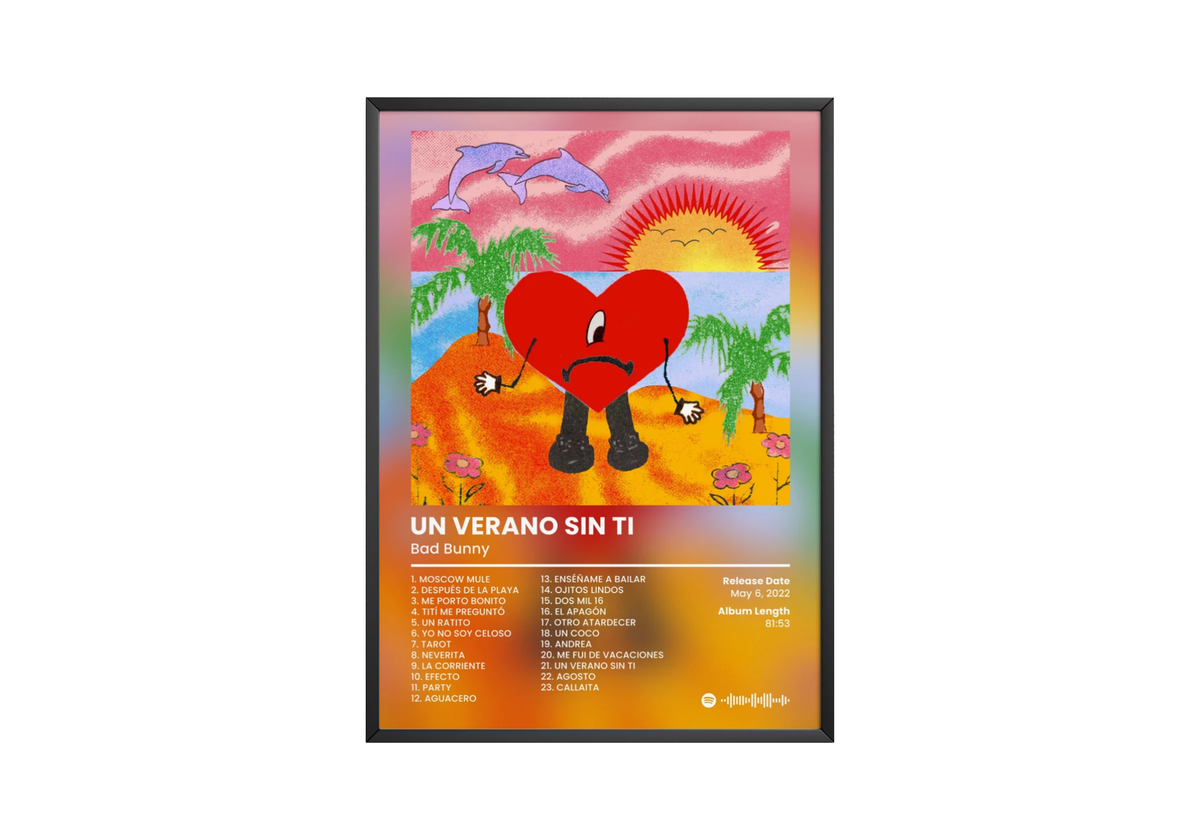 Bad Bunny 'Un Verano Sin Ti' Album Poster - Posters, Prints & Wall Art | HYPE Posters
