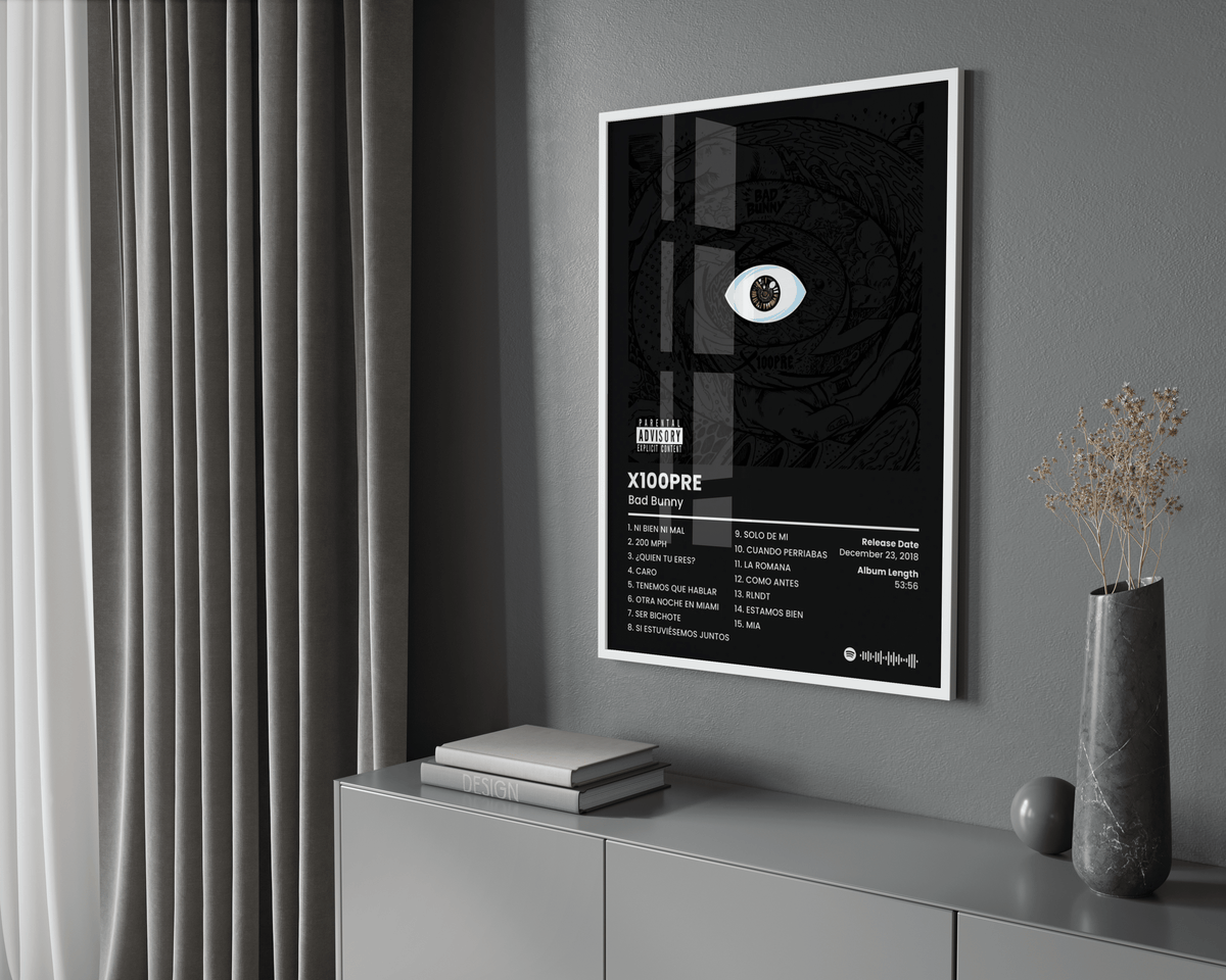 Bad Bunny 'X100PRE' Album Poster - Posters, Prints & Wall Art | HYPE Posters