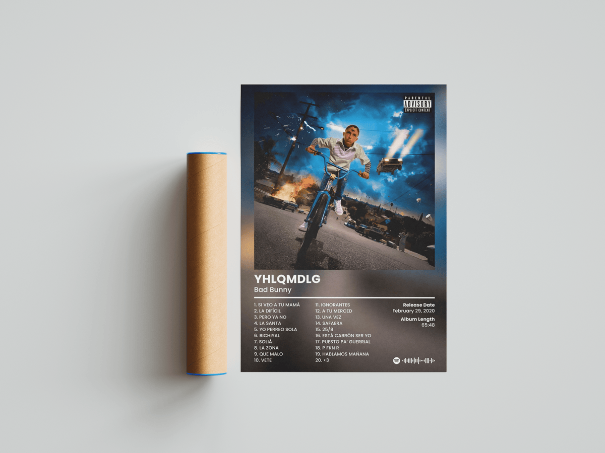 Bad Bunny 'YHLQMDLG' Album Poster - Posters, Prints & Wall Art | HYPE Posters