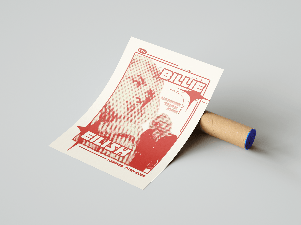Billie Eilish 'Happier Than Ever' Poster - Posters, Prints & Wall Art | HYPE Posters