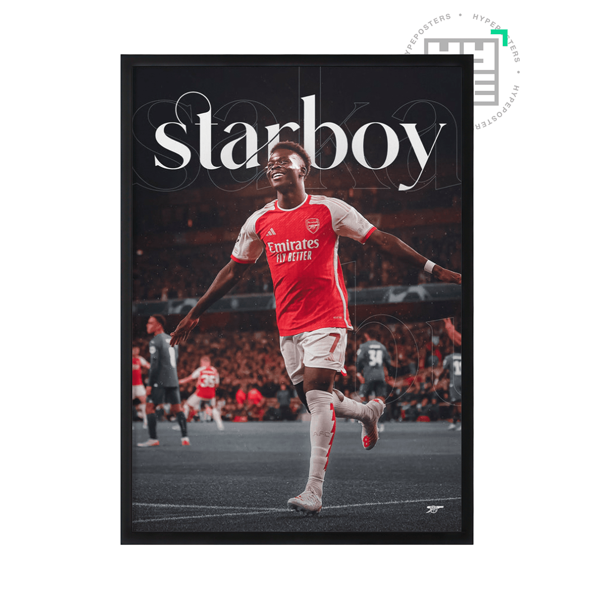 Bukayo Saka 'Starboy' Poster - Posters, Prints & Wall Art | HYPE Posters