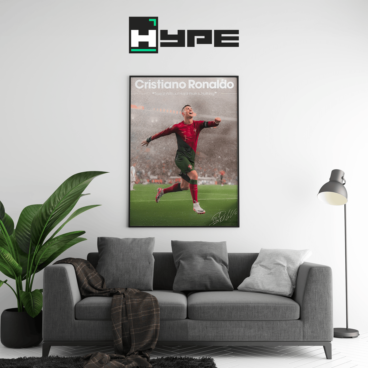 Cristiano Ronaldo 'Hard Work' Poster - Posters, Prints & Wall Art | HYPE Posters