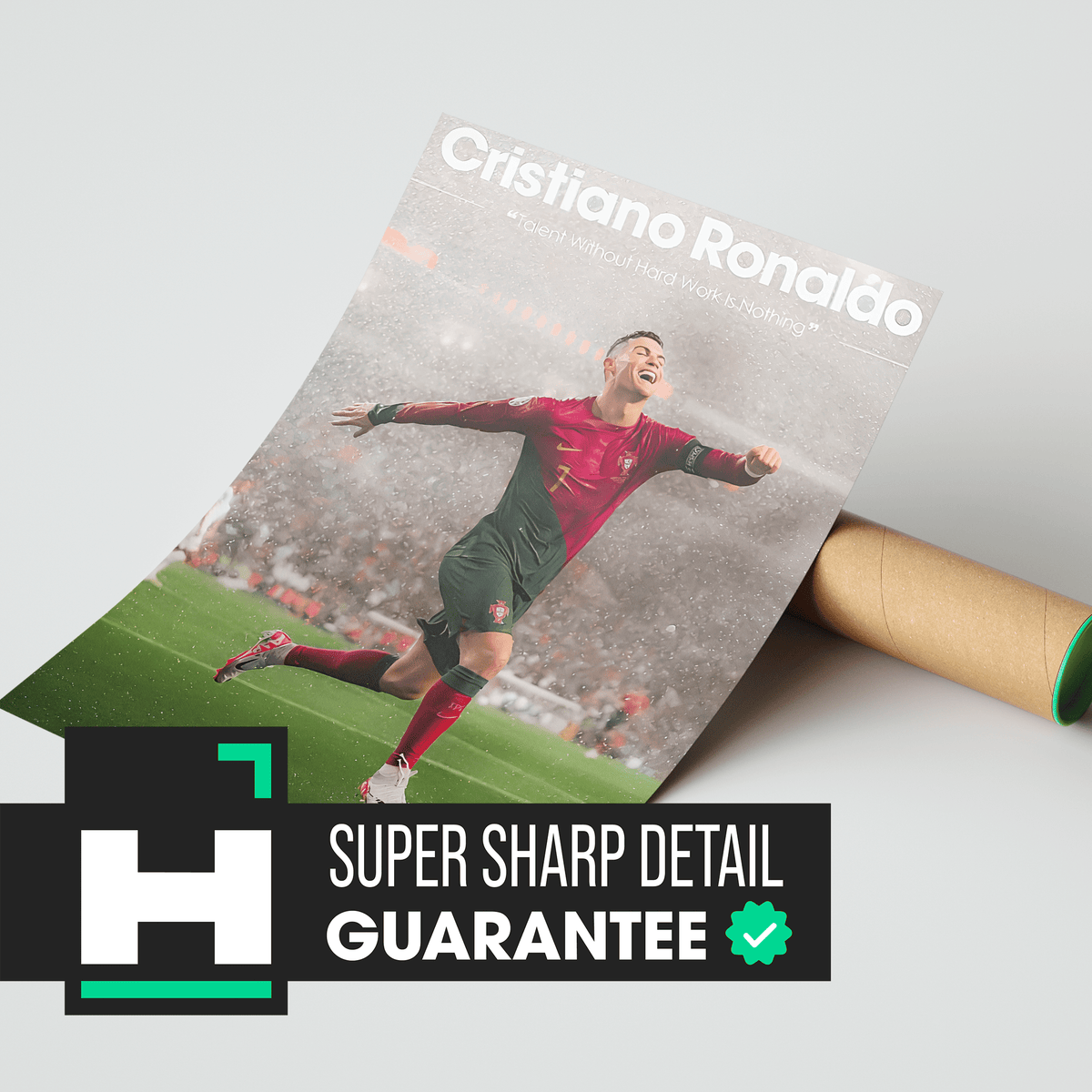 Cristiano Ronaldo 'Hard Work' Poster - Posters, Prints & Wall Art | HYPE Posters