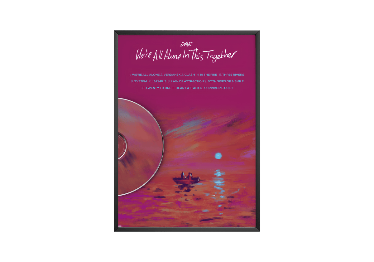 Dave 'We're All Alone In This Together' Album Poster - Posters, Prints & Wall Art | HYPE Posters