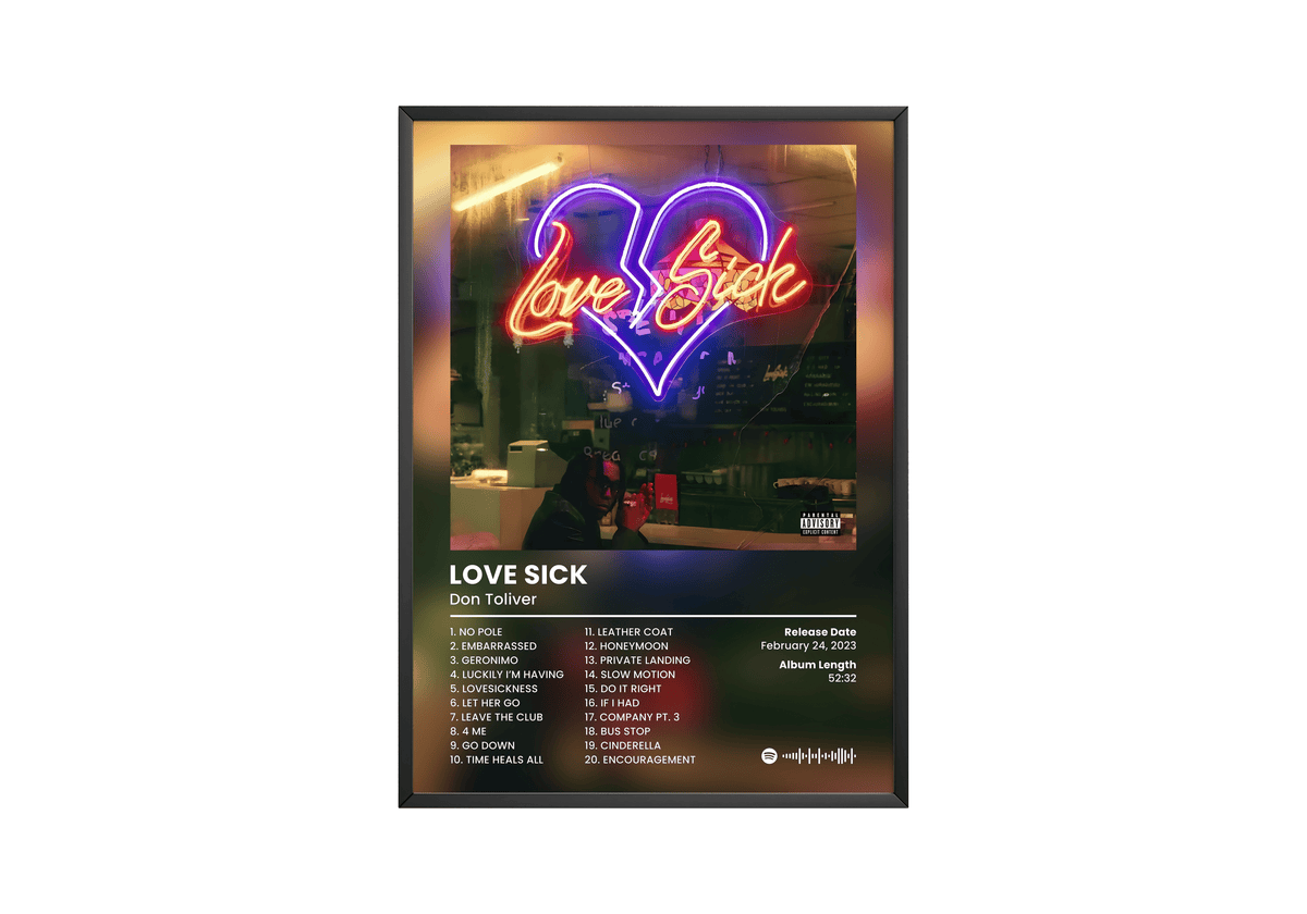 Don Toliver 'Love Sick' Album Poster - Posters, Prints & Wall Art | HYPE Posters