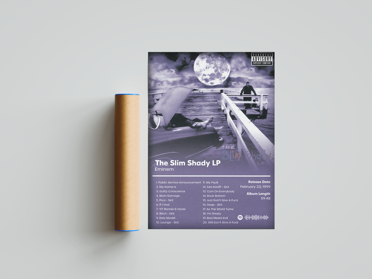 Eminem 'The Slim Shady LP' Album Poster - Posters, Prints & Wall Art | HYPE Posters