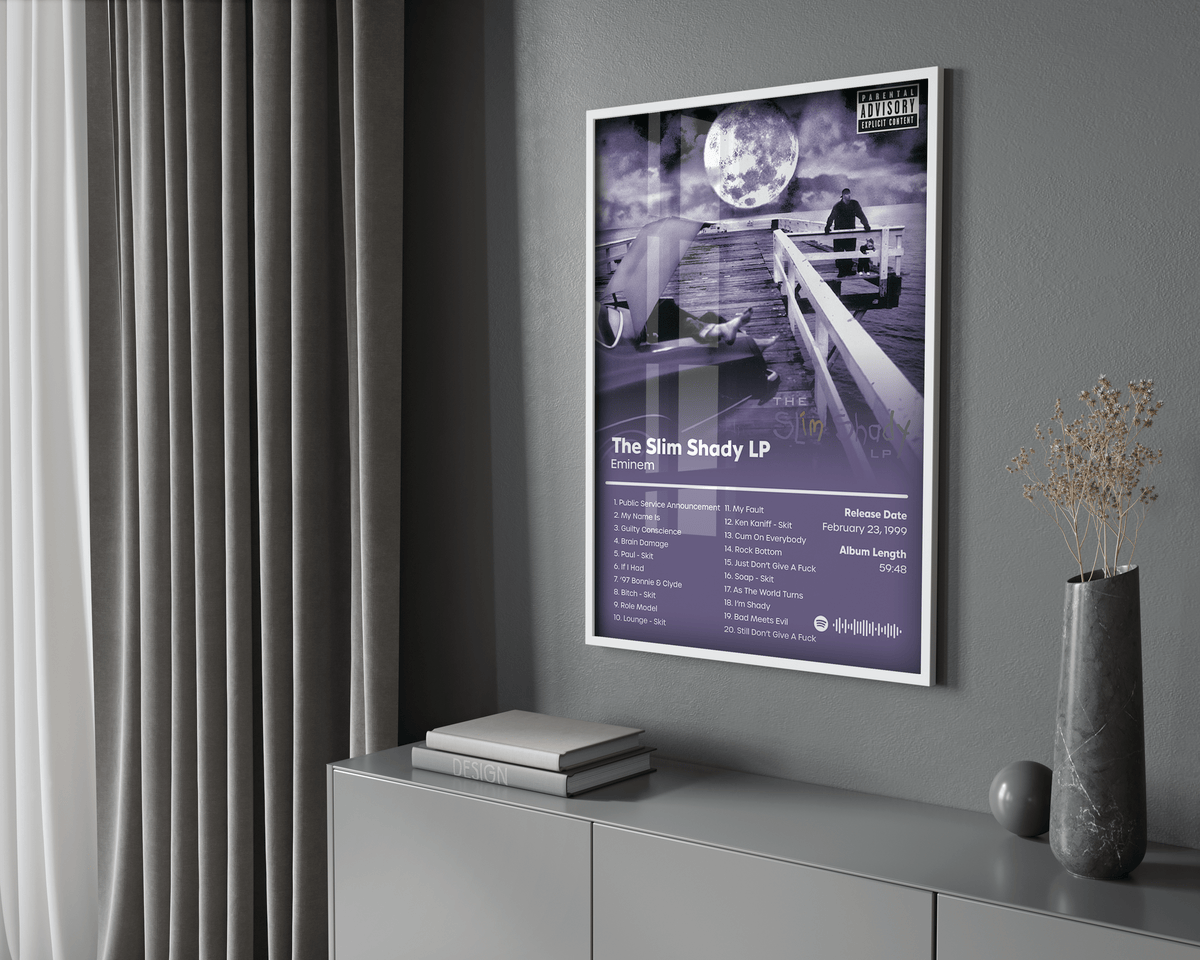 Eminem 'The Slim Shady LP' Album Poster - Posters, Prints & Wall Art | HYPE Posters
