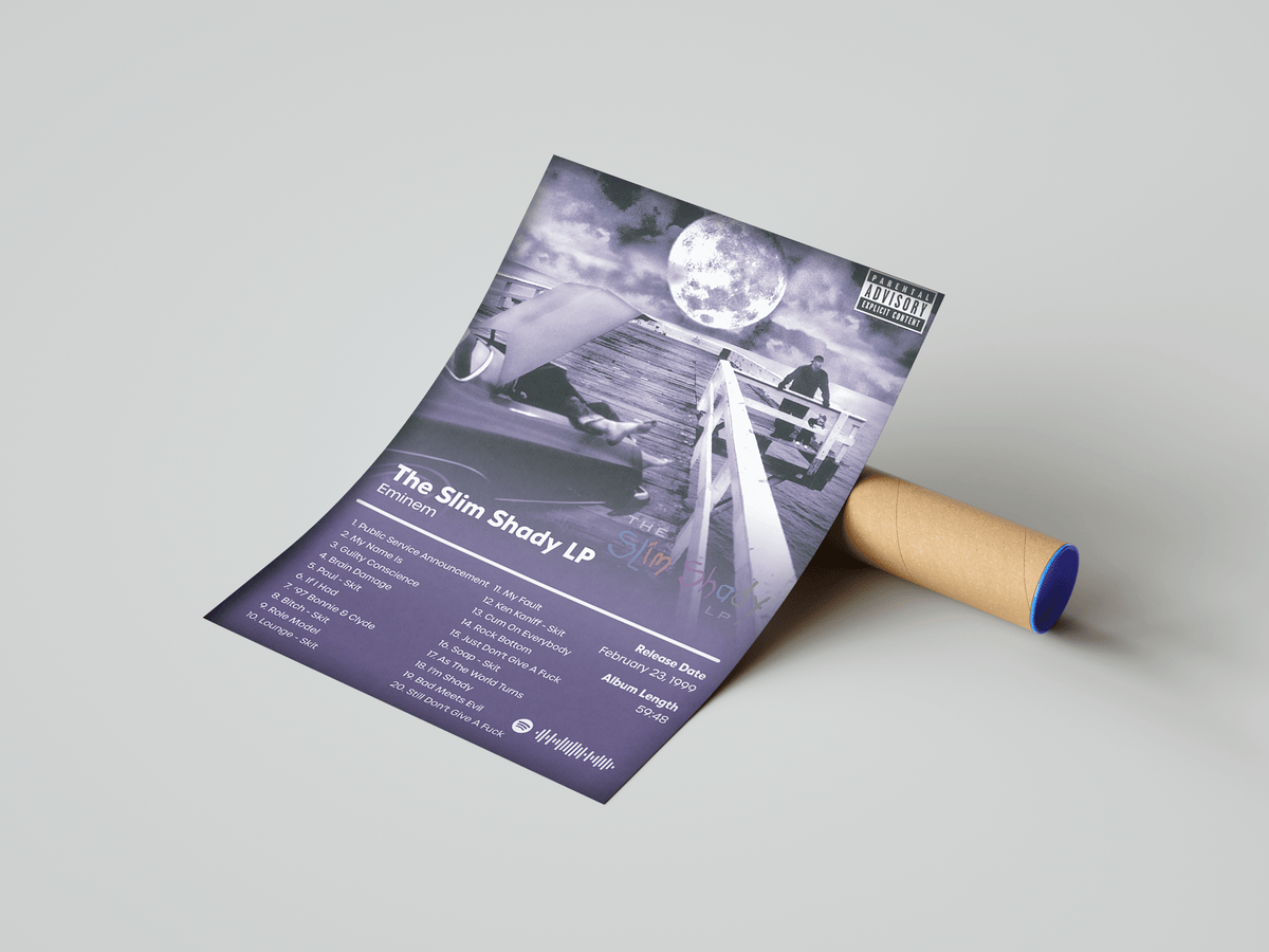 Eminem 'The Slim Shady LP' Album Poster - Posters, Prints & Wall Art | HYPE Posters