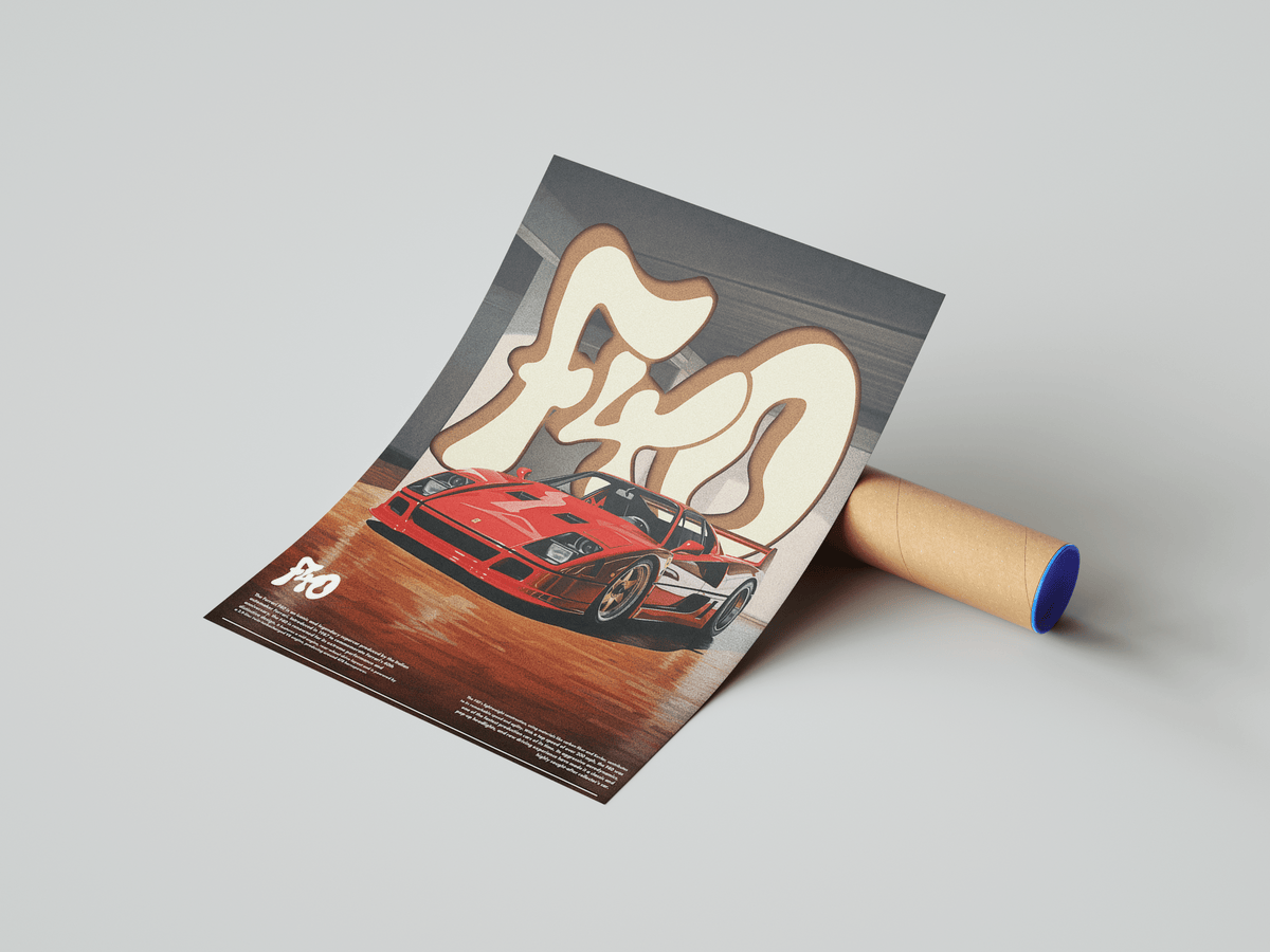 Ferrari F40 Poster - Posters, Prints & Wall Art | HYPE Posters