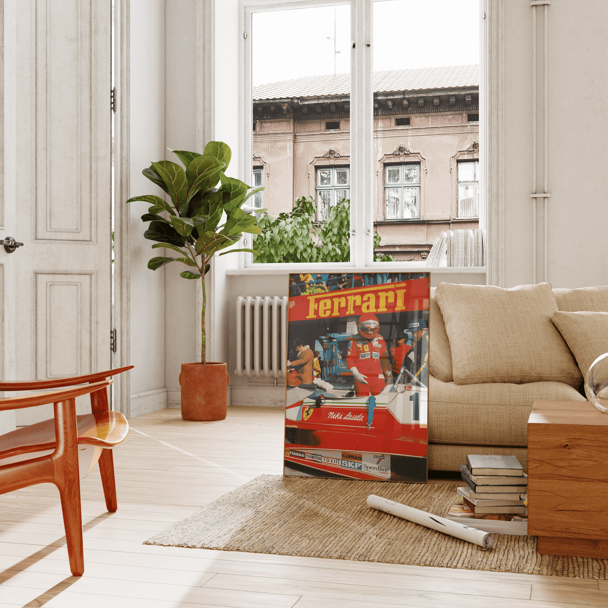 Ferrari Lauda F1 Vintage Poster - Posters, Prints & Wall Art | HYPE Posters