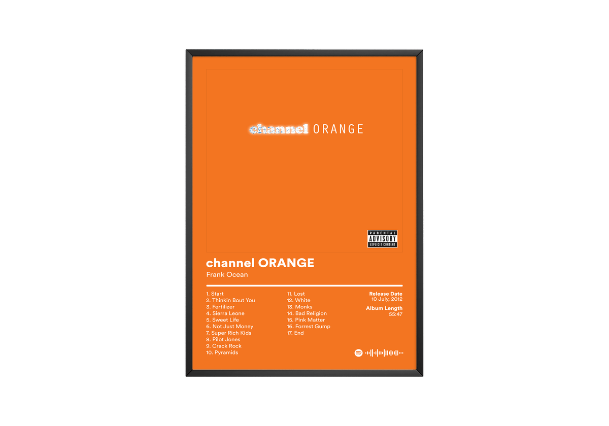 Frank Ocean 'Channel ORANGE' Album Poster - Posters, Prints & Wall Art | HYPE Posters