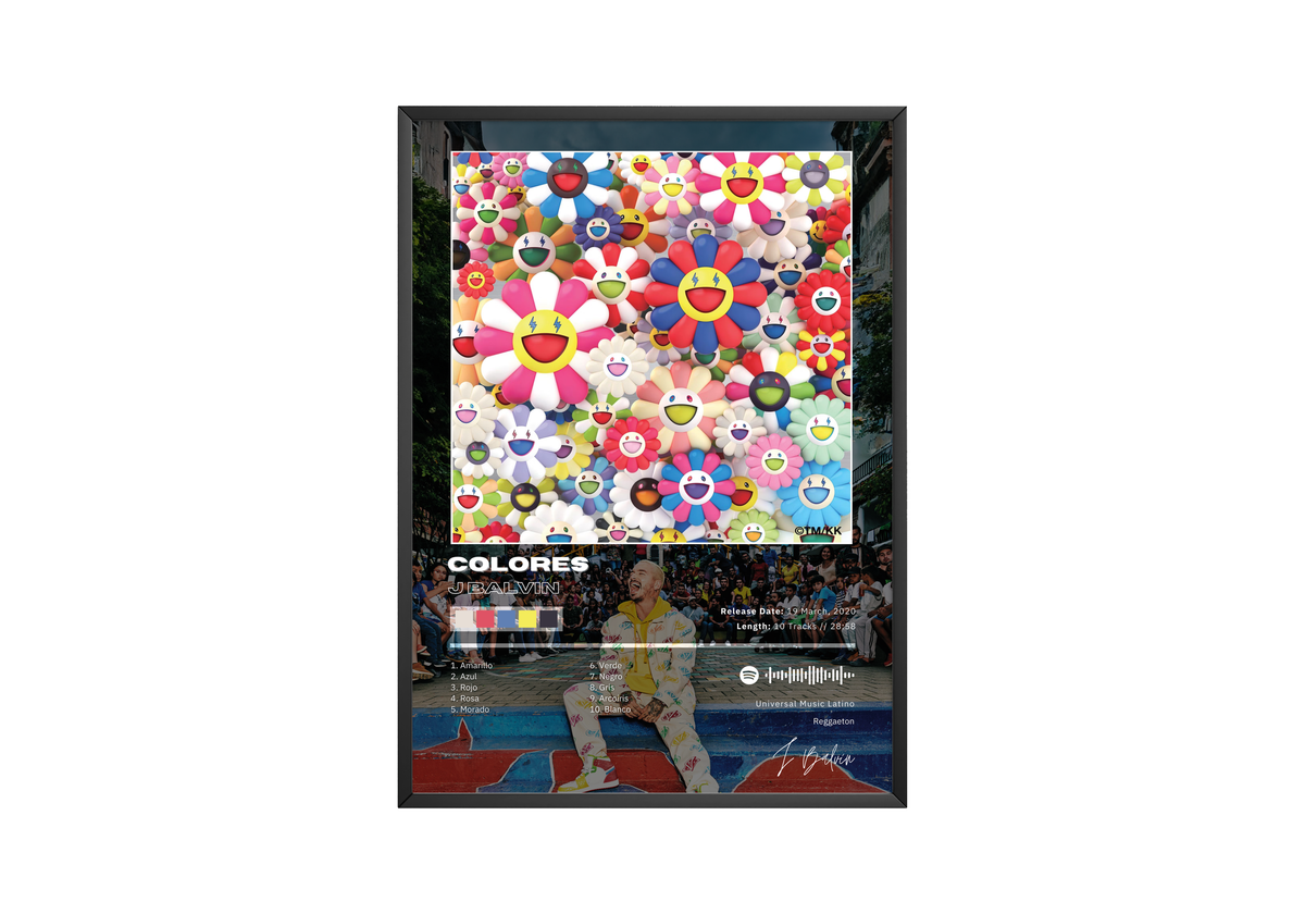 J Balvin 'Colores' Album Poster - Posters, Prints & Wall Art | HYPE Posters