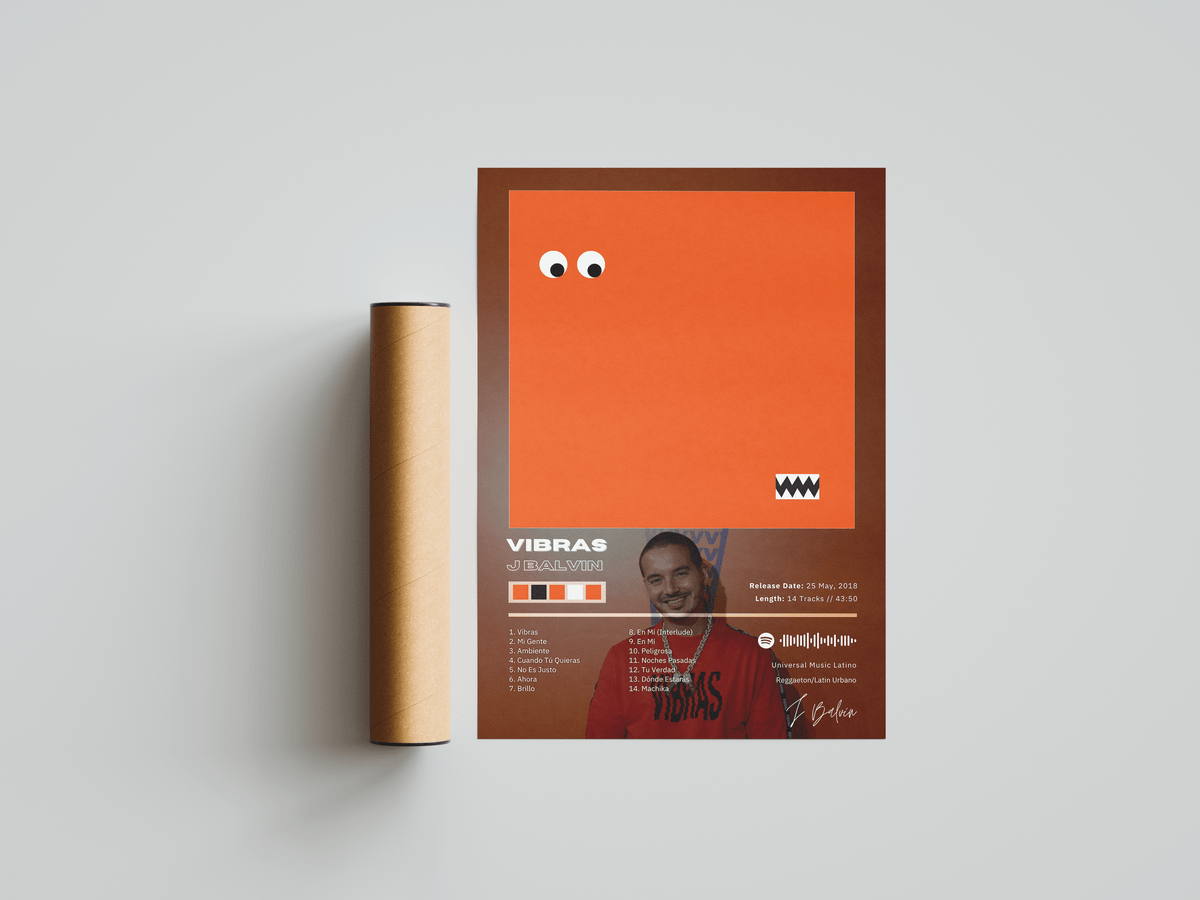 J Balvin 'Vibras' Album Poster - Posters, Prints & Wall Art | HYPE Posters