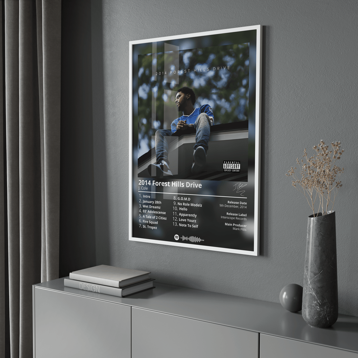 J Cole '2014 Forest Hills Drive' Album Poster - Posters, Prints & Wall Art | HYPE Posters