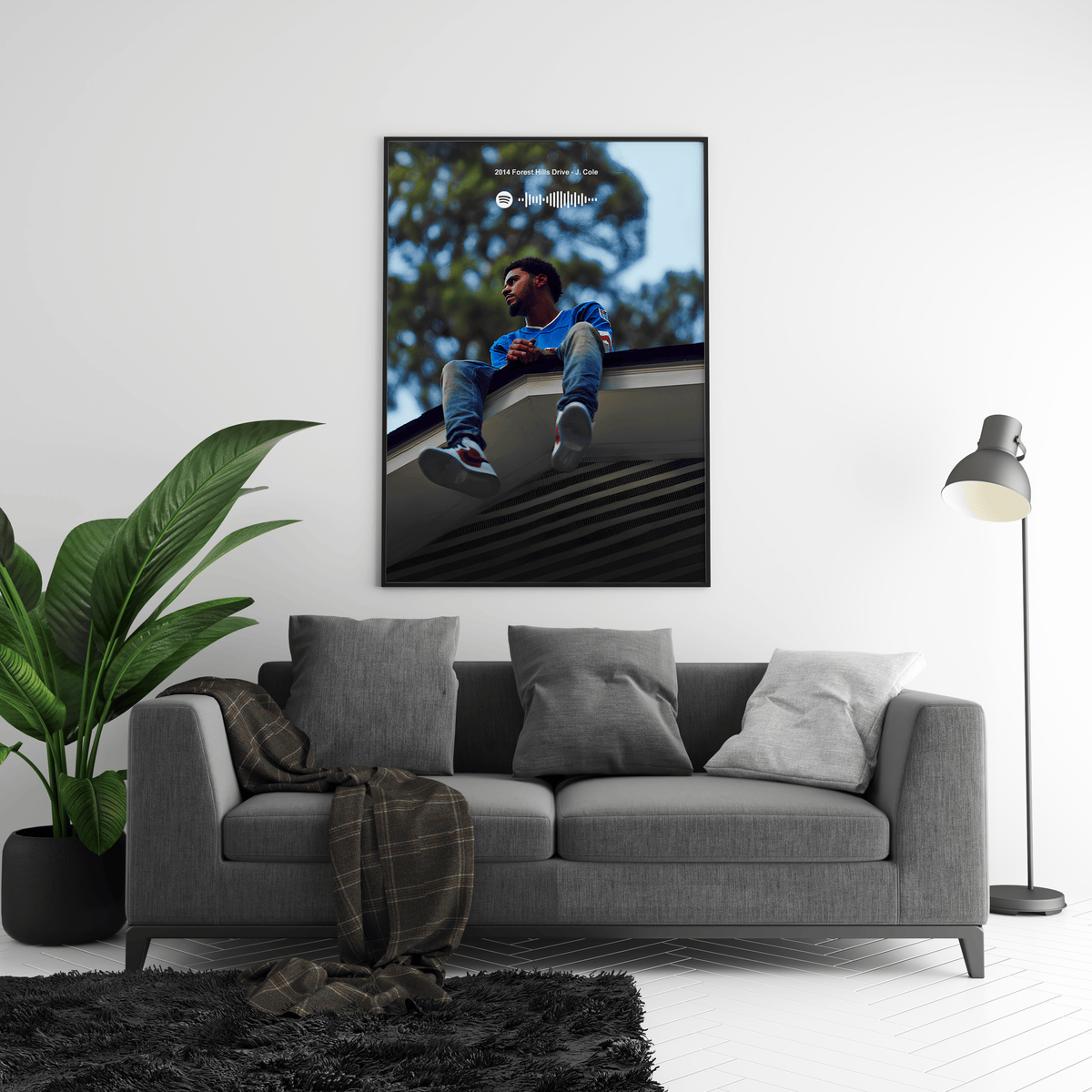 J Cole '2014 Forest Hills Drive' Spotify Poster - Posters, Prints & Wall Art | HYPE Posters