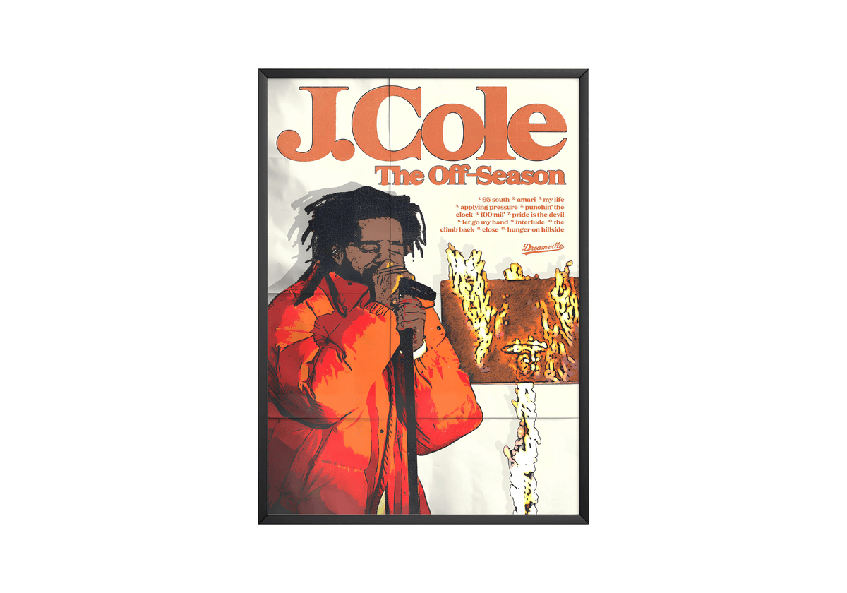 J Cole - "The Off Season" Retro Poster - Posters, Prints & Wall Art | HYPE Posters
