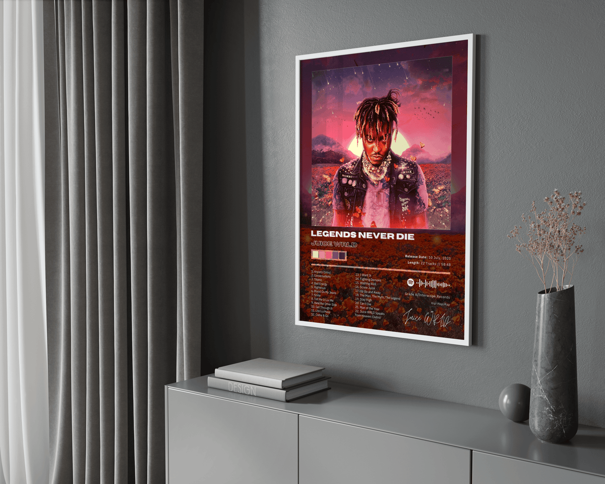 Juice WRLD 'Legends Never Die' Album Poster - Posters, Prints & Wall Art | HYPE Posters
