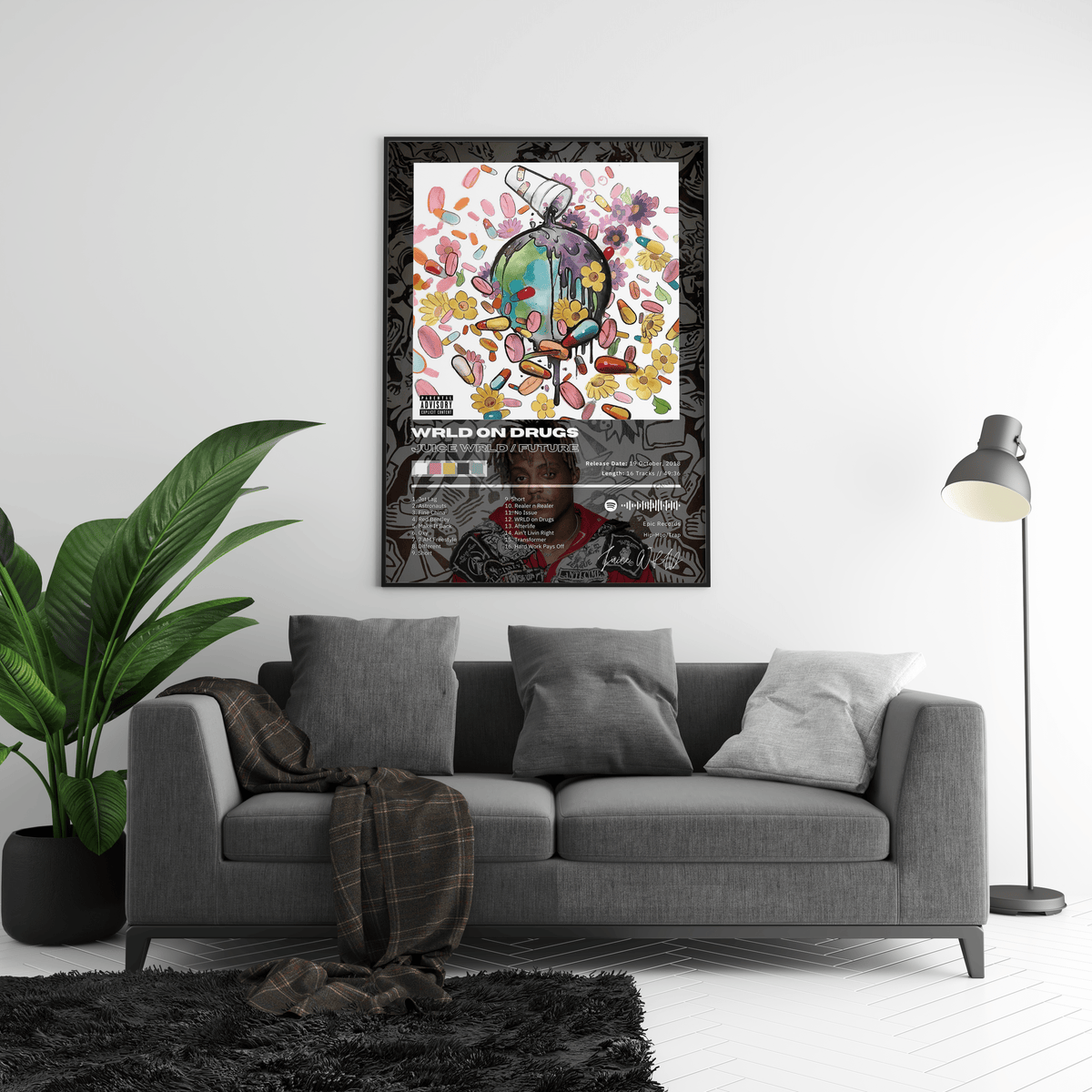 Juice WRLD 'WRLD On Drugs' Album Poster - Posters, Prints & Wall Art | HYPE Posters