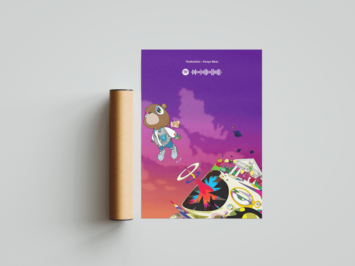 Kanye West 'Graduation' Spotify Poster - Posters, Prints & Wall Art | HYPE Posters