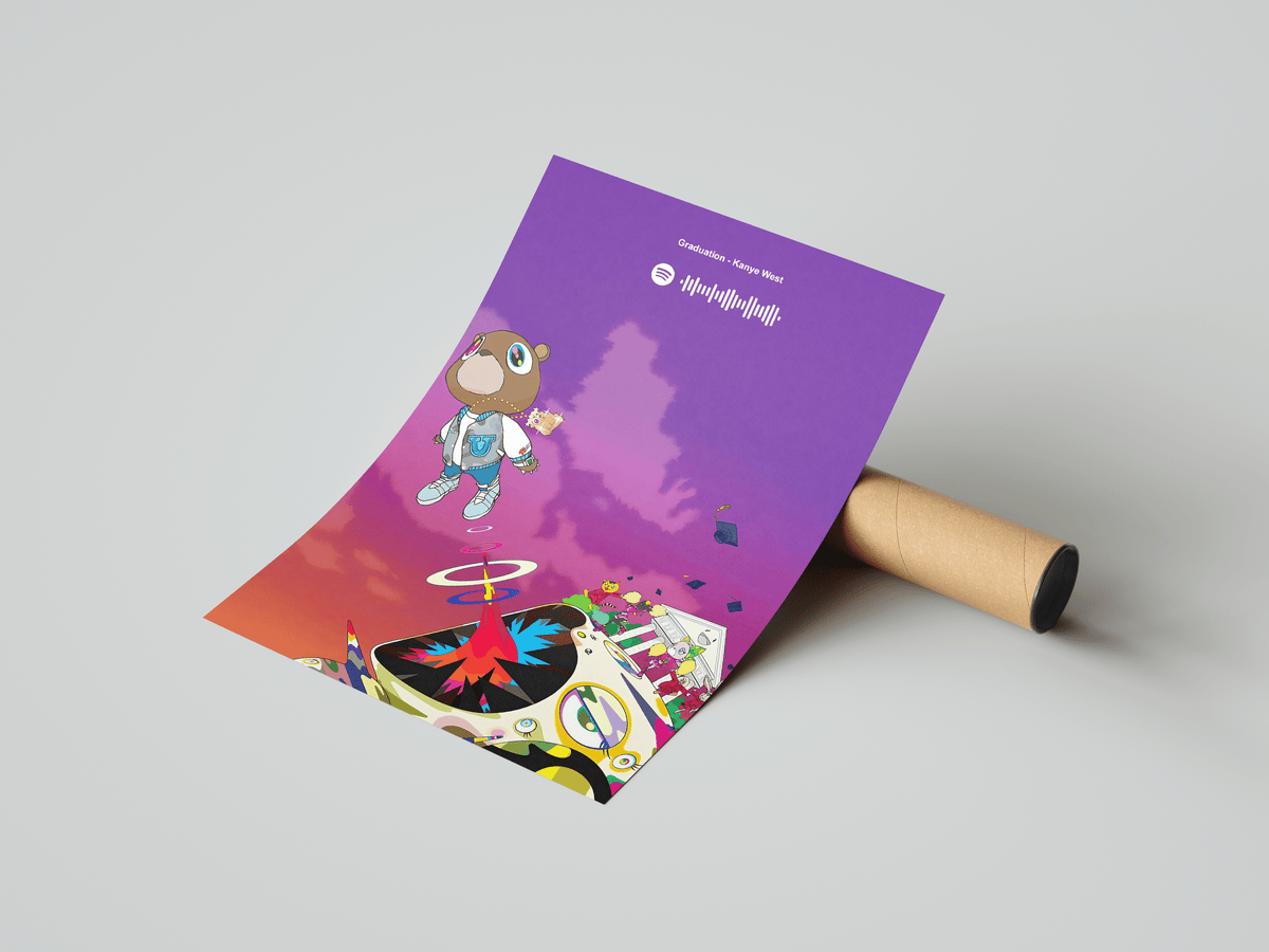 Kanye West 'Graduation' Spotify Poster - Posters, Prints & Wall Art | HYPE Posters
