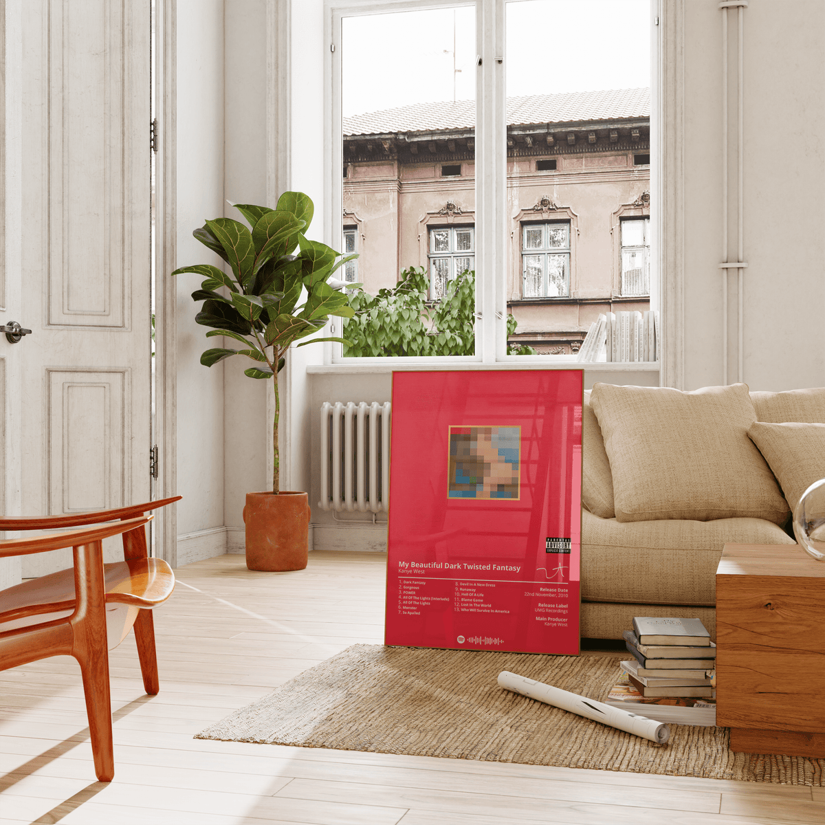 Kanye West 'My Beautiful Dark Twisted Fantasy' Album Poster - Posters, Prints & Wall Art | HYPE Posters