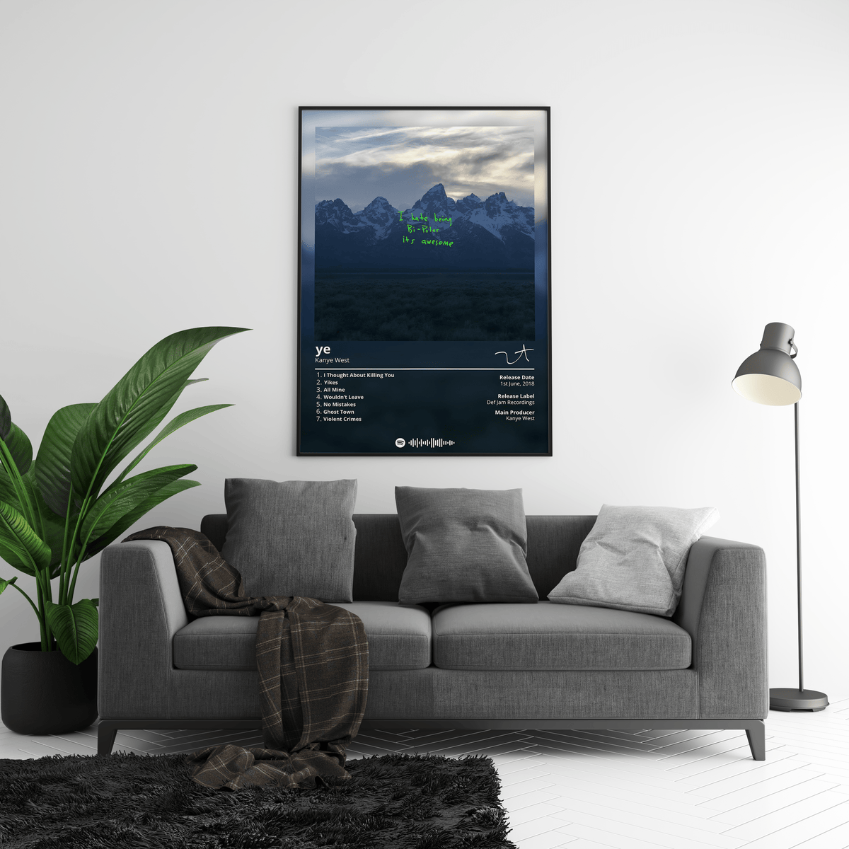 Kanye West 'Ye' Album Poster - Posters, Prints & Wall Art | HYPE Posters