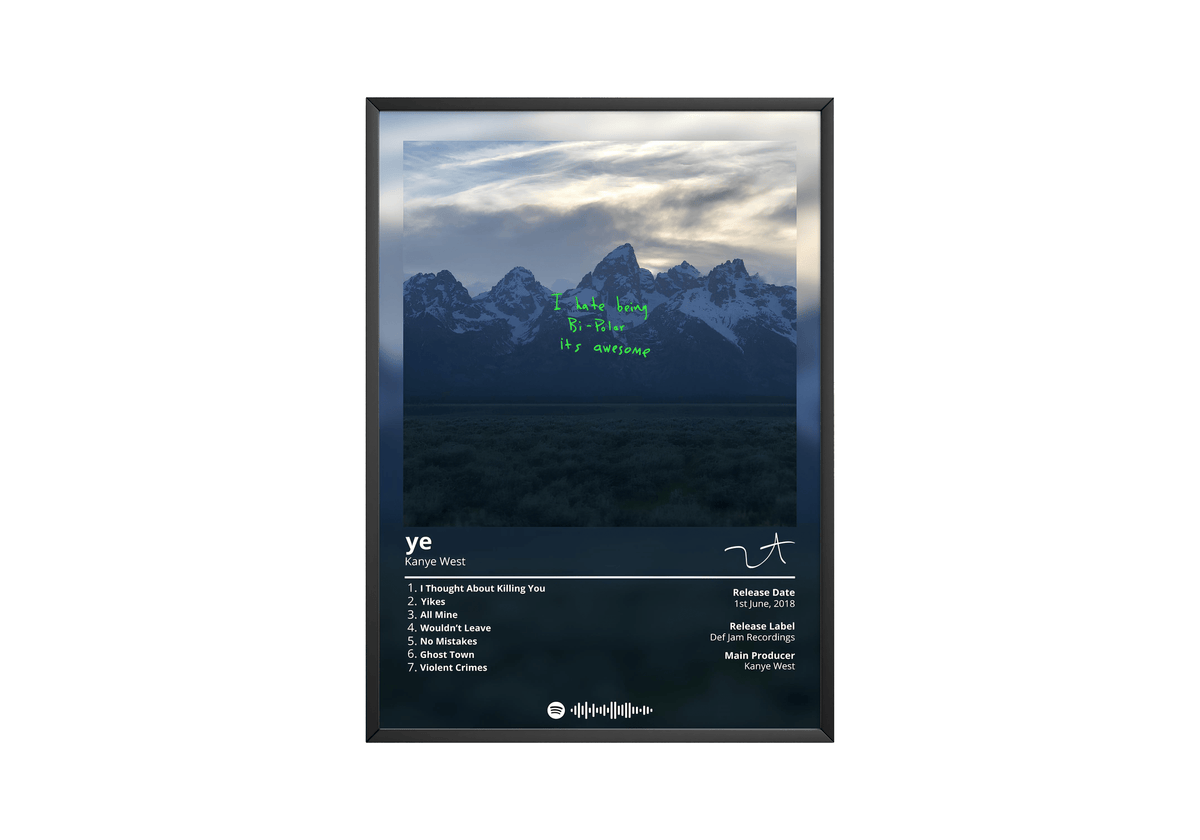 Kanye West 'Ye' Album Poster - Posters, Prints & Wall Art | HYPE Posters