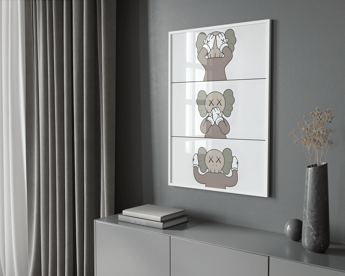 Kaws - See Speak Hear No Evil Poster - Posters, Prints & Wall Art | HYPE Posters