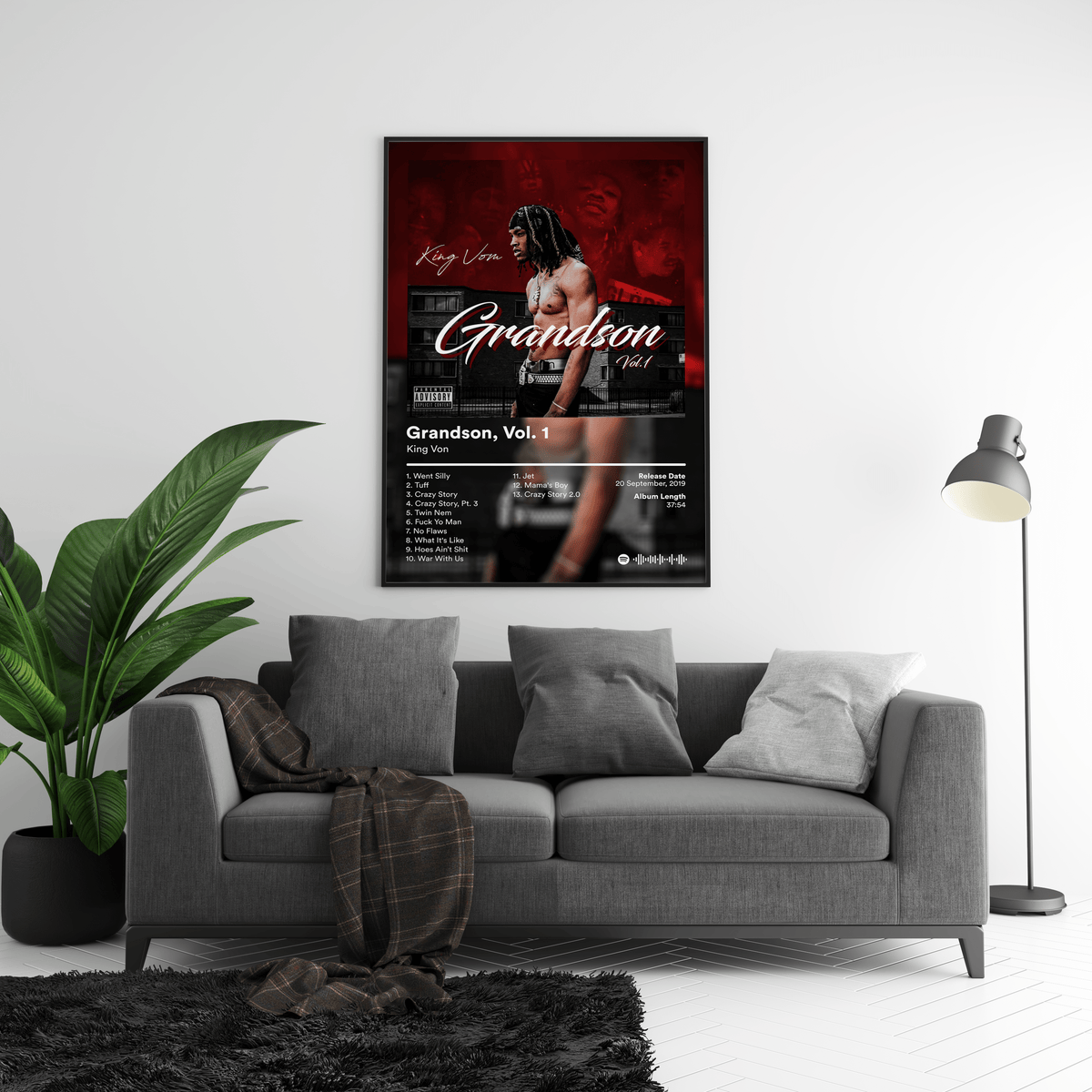 King Von 'Grandson Vol. 1' Album Poster - Posters, Prints & Wall Art | HYPE Posters