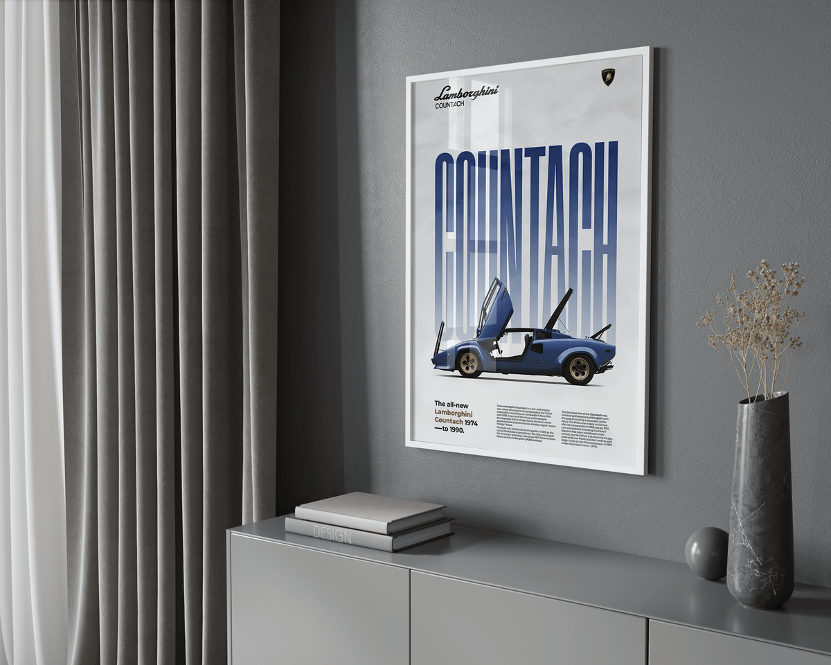 Lamborghini Countach Classic Series Poster - Posters, Prints & Wall Art | HYPE Posters