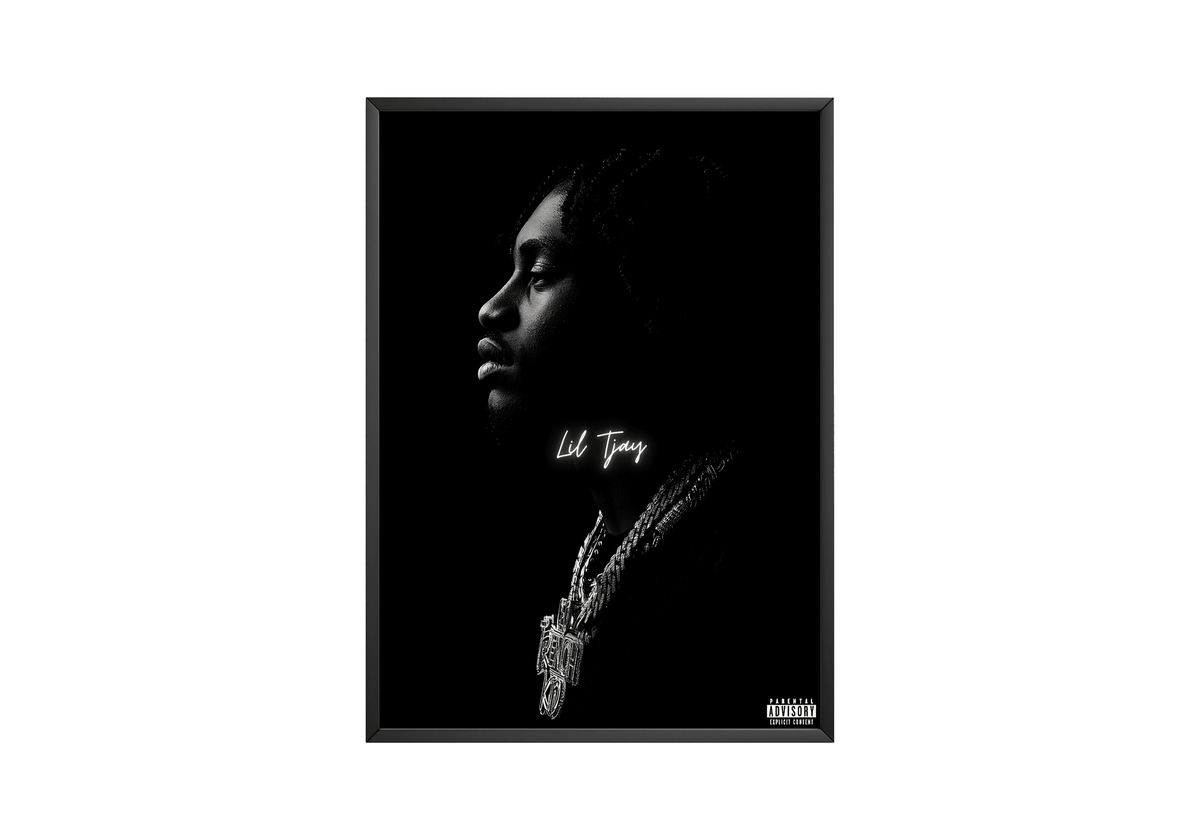 Lil Tjay B&W Poster - Posters, Prints & Wall Art | HYPE Posters