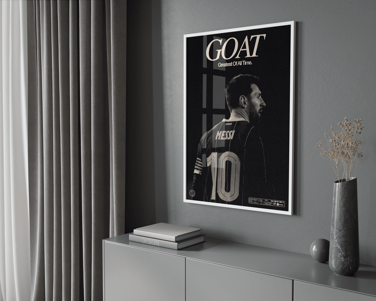 Lionel Messi 'GOAT' Poster - Posters, Prints & Wall Art | HYPE Posters