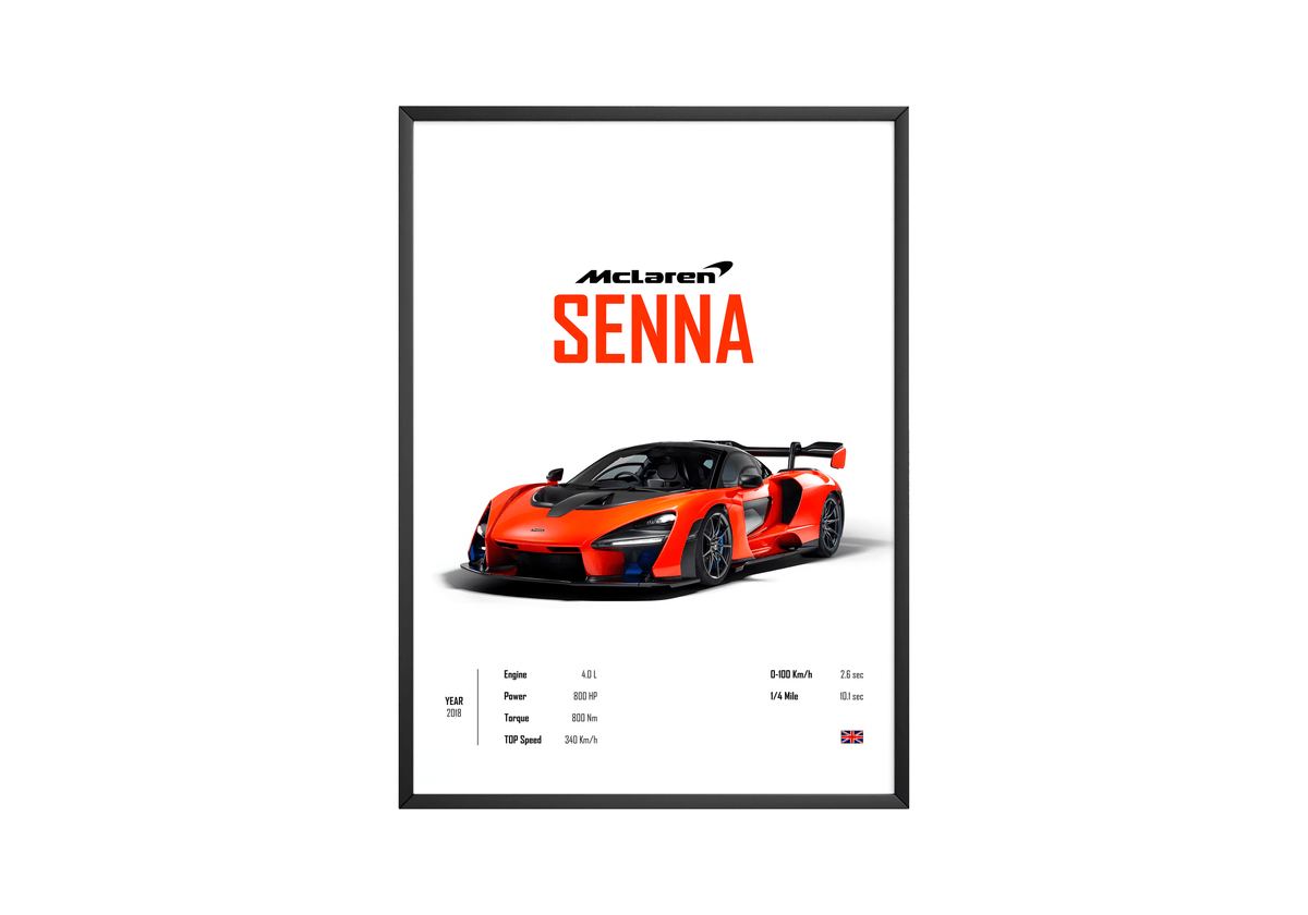 Mclaren Senna 'CORE' Car Poster - Posters, Prints & Wall Art | HYPE Posters