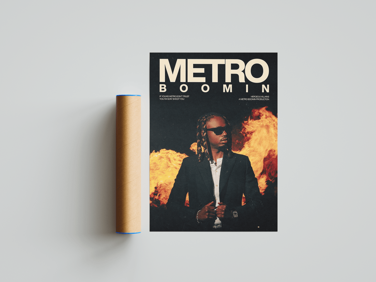 Metro Boomin 'Heroes & Villains' Poster - Posters, Prints & Wall Art | HYPE Posters