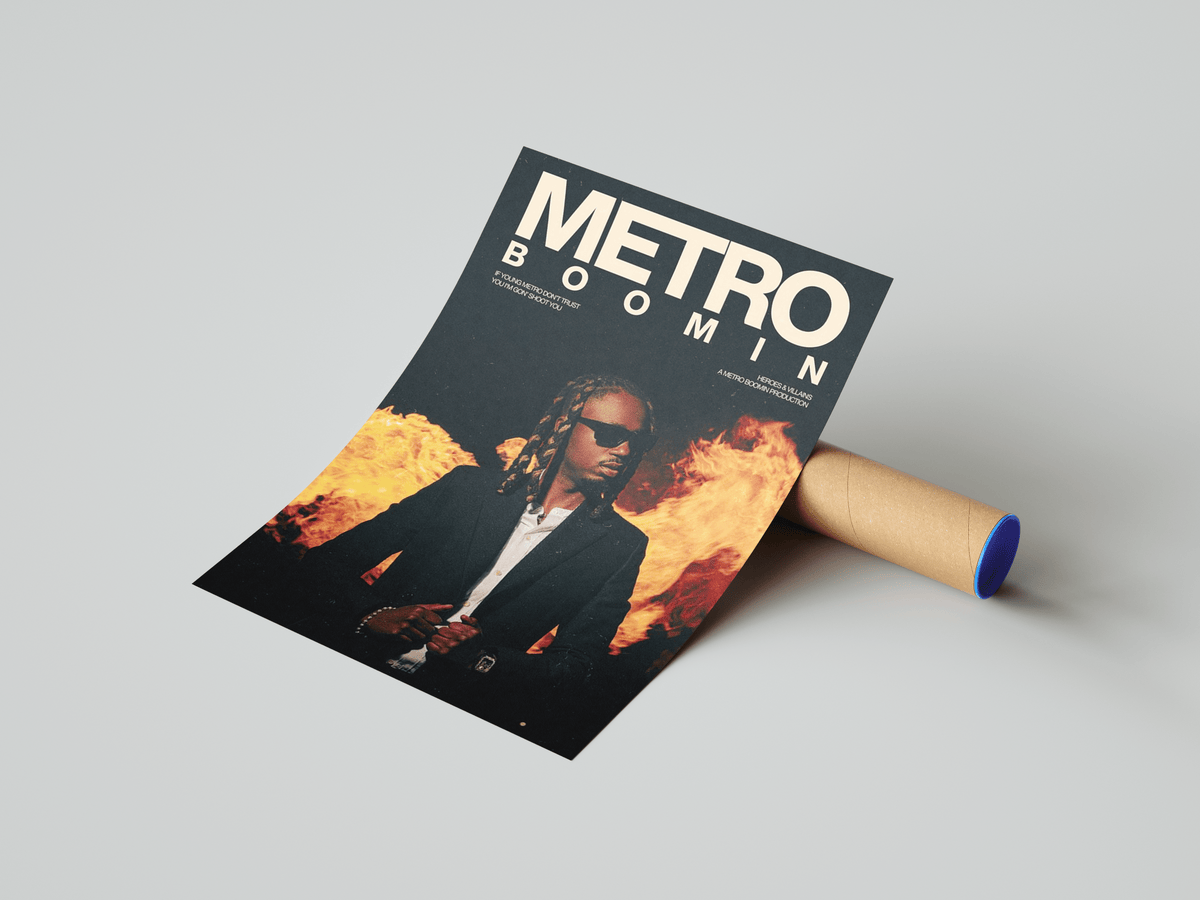 Metro Boomin 'Heroes & Villains' Poster - Posters, Prints & Wall Art | HYPE Posters
