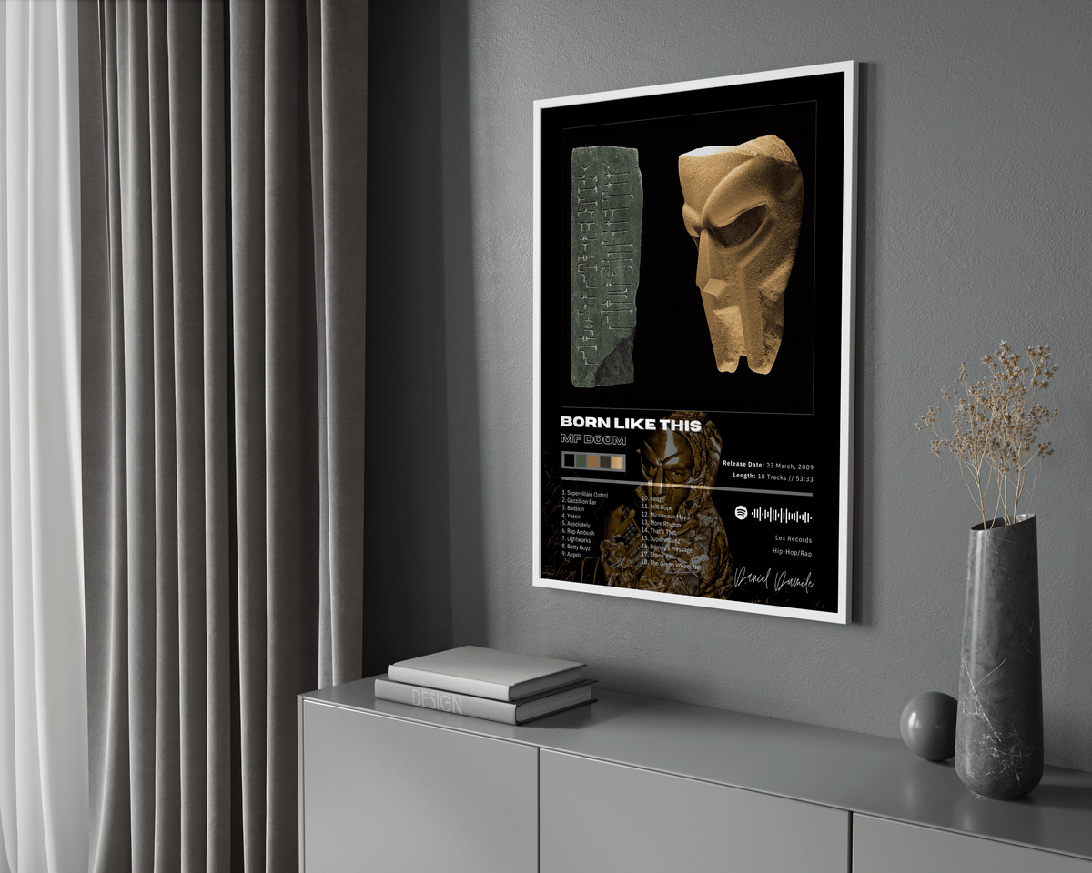 MF DOOM 'BORN LIKE THIS' Album Poster - Posters, Prints & Wall Art | HYPE Posters