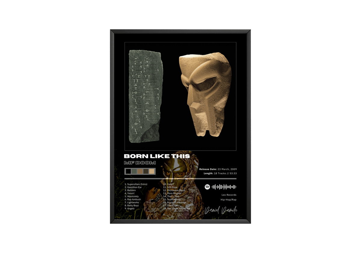 MF DOOM 'BORN LIKE THIS' Album Poster - Posters, Prints & Wall Art | HYPE Posters