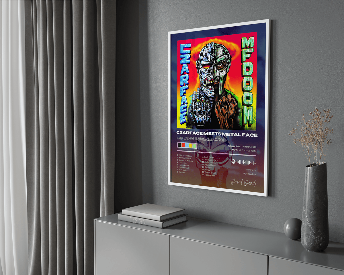 MF DOOM 'Czarface Meets Metal Face' Album Poster - Posters, Prints & Wall Art | HYPE Posters