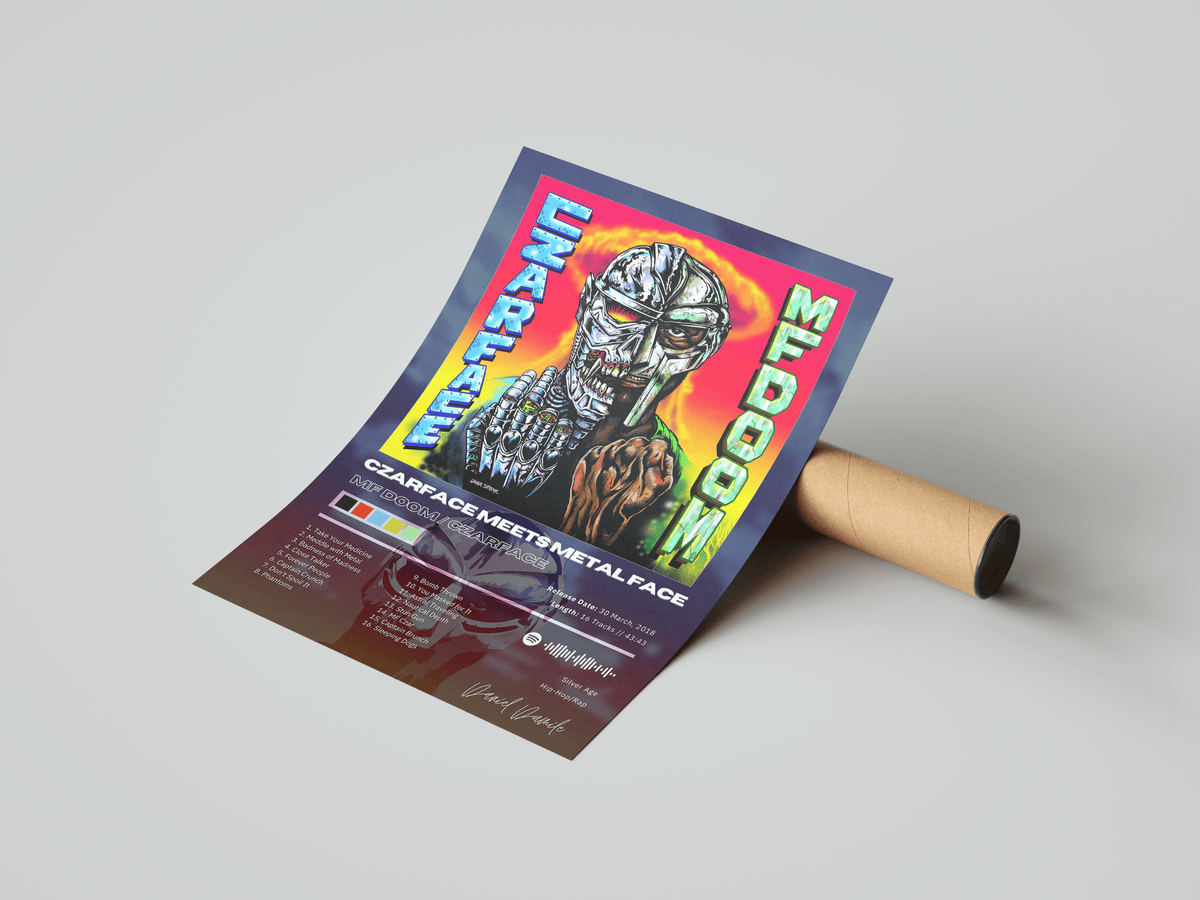 MF DOOM 'Czarface Meets Metal Face' Album Poster - Posters, Prints & Wall Art | HYPE Posters