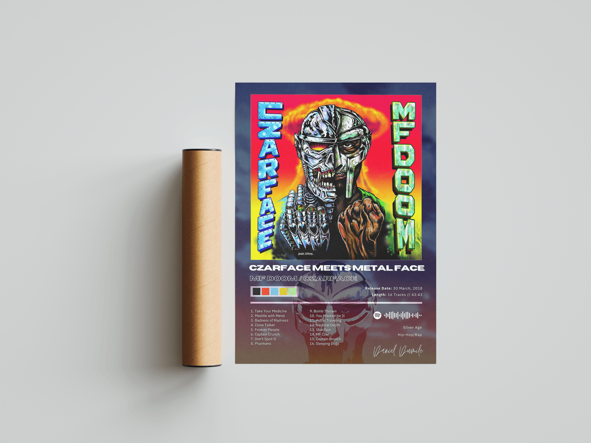 MF DOOM 'Czarface Meets Metal Face' Album Poster - Posters, Prints & Wall Art | HYPE Posters
