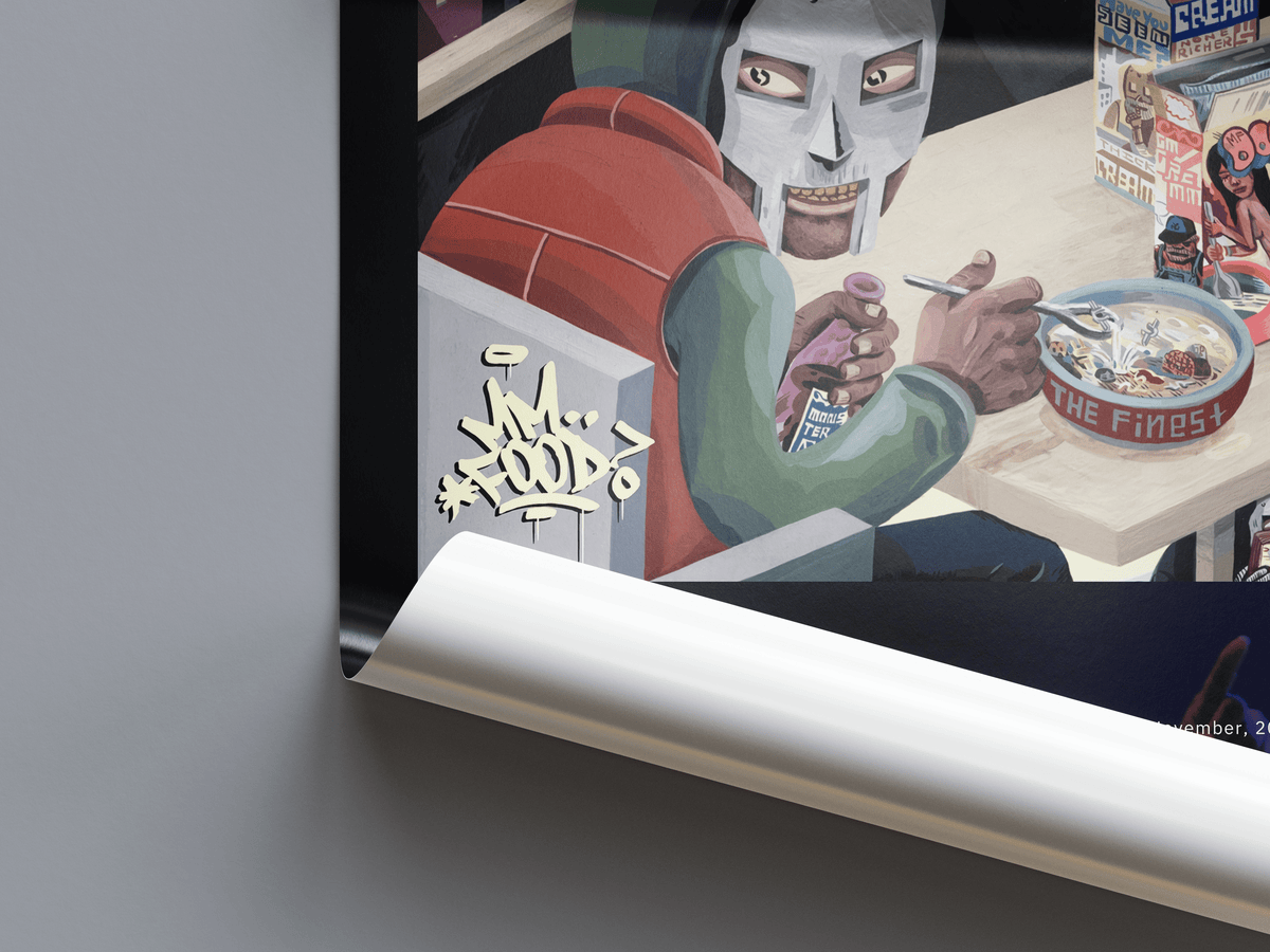 MF DOOM 'Mm..Food' Album Poster - Posters, Prints & Wall Art | HYPE Posters