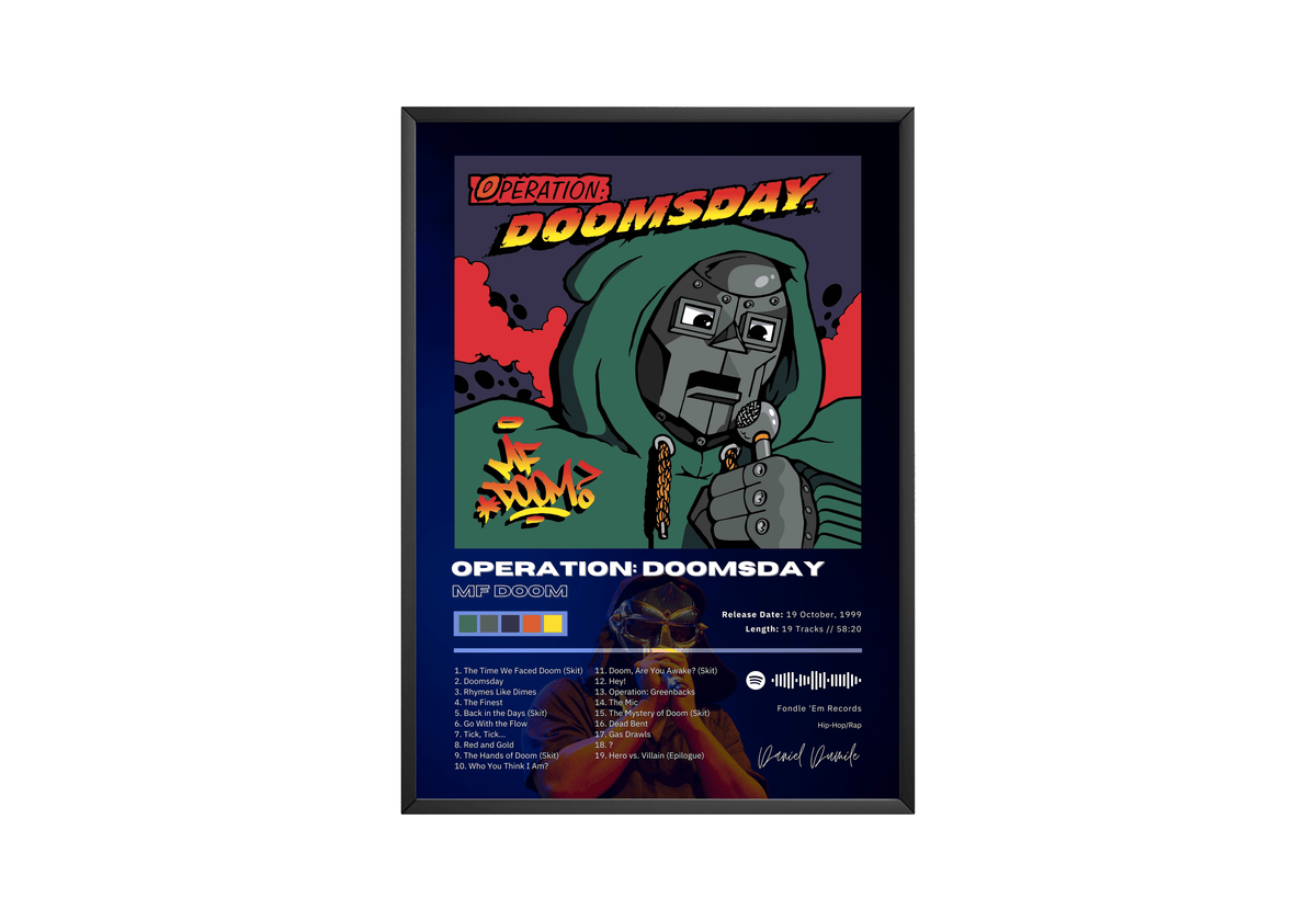 MF DOOM 'Operation: Doomsday' Album Poster - Posters, Prints & Wall Art | HYPE Posters