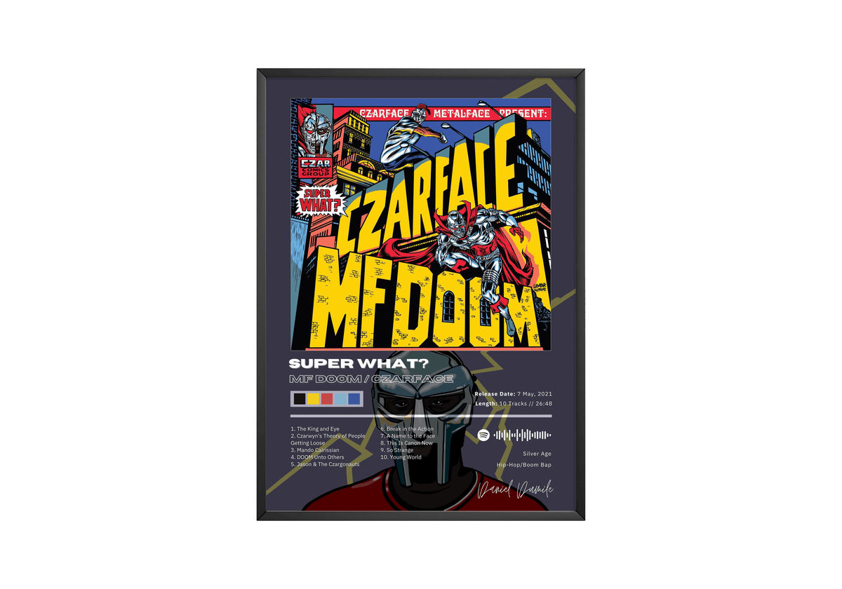MF DOOM 'Super What?' Album Poster - Posters, Prints & Wall Art | HYPE Posters