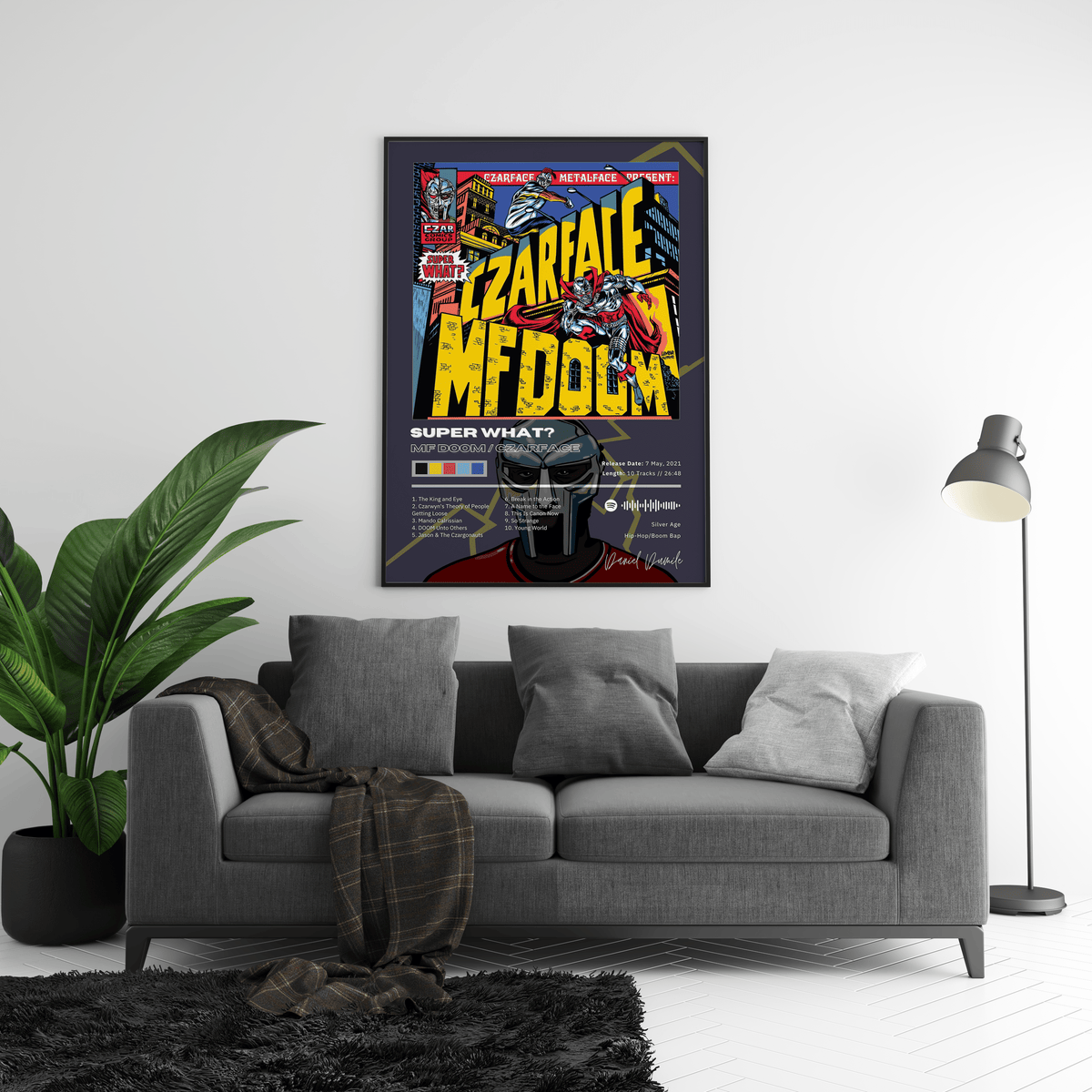 MF DOOM 'Super What?' Album Poster - Posters, Prints & Wall Art | HYPE Posters