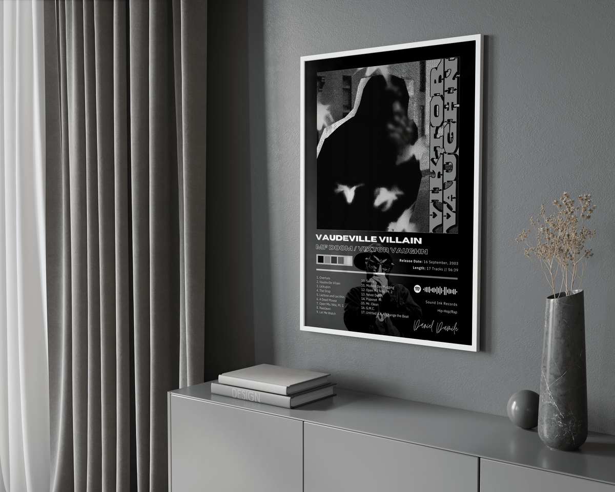 MF DOOM 'Vaudeville Villain' Album Poster - Posters, Prints & Wall Art | HYPE Posters