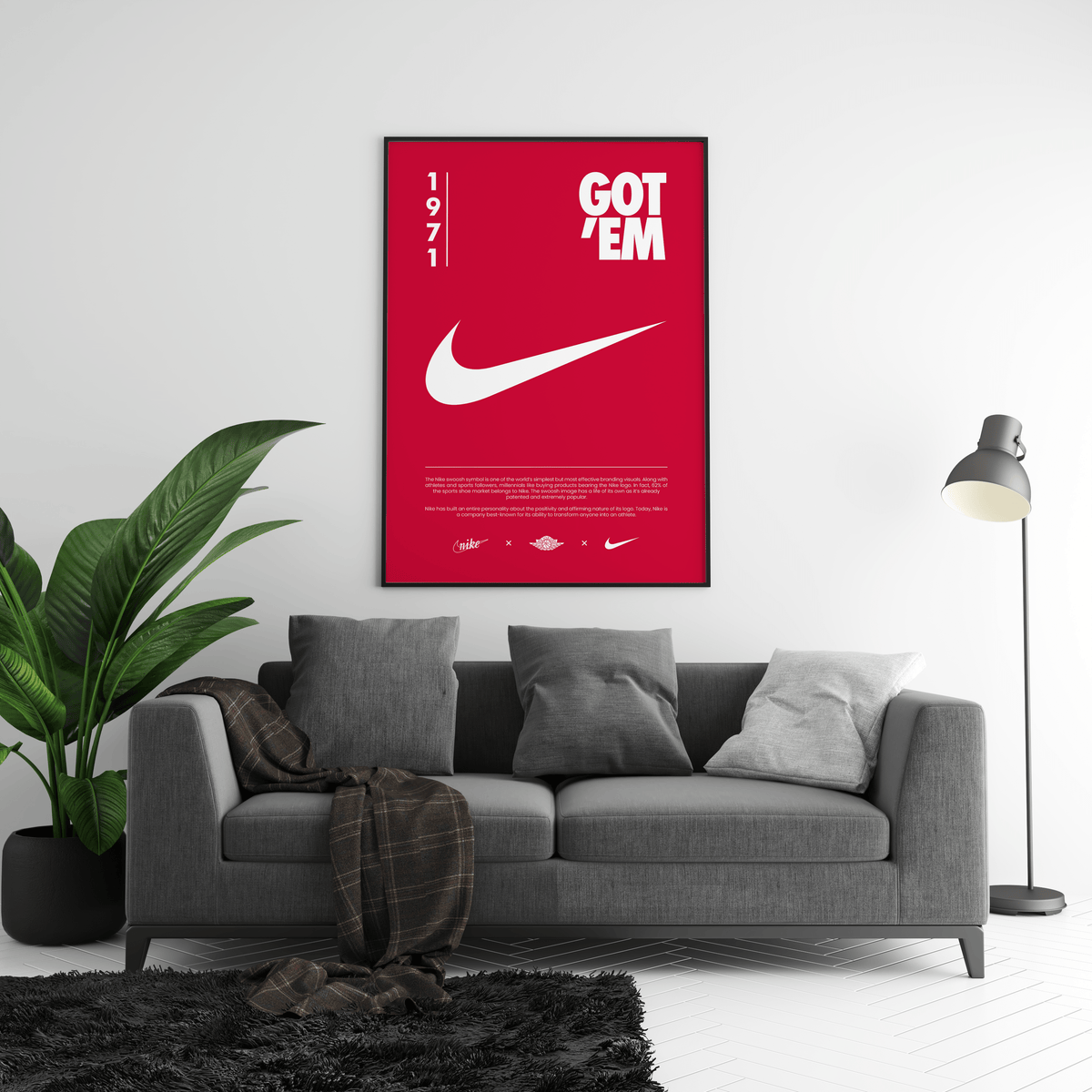 Nike Origins Red Poster - Posters, Prints & Wall Art | HYPE Posters