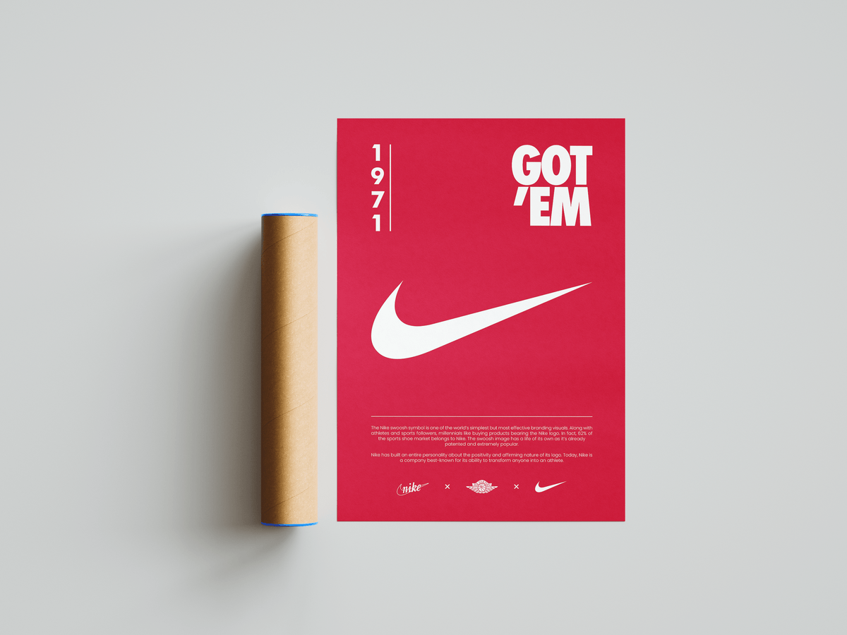 Nike Origins Red Poster - Posters, Prints & Wall Art | HYPE Posters