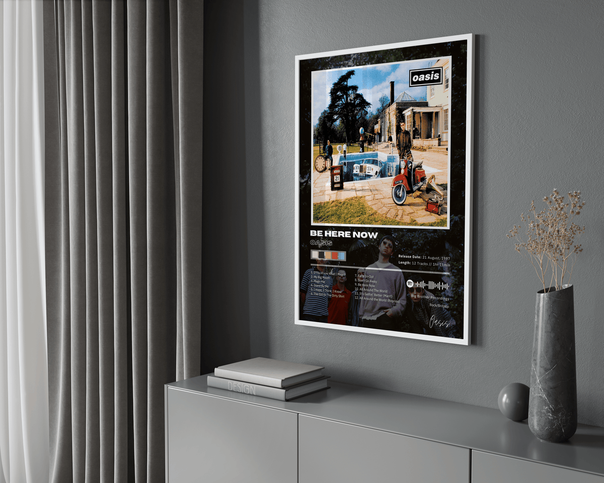 Oasis 'Be Here Now' Album Poster - Posters, Prints & Wall Art | HYPE Posters