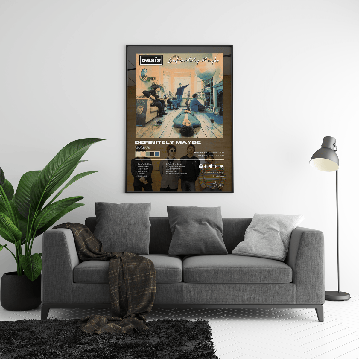 Oasis 'Definitely Maybe' Album Poster - Posters, Prints & Wall Art | HYPE Posters